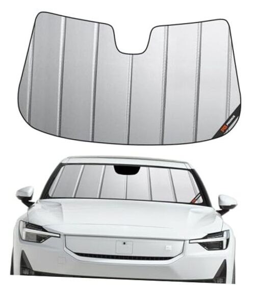 Windshield Sunshade for Polestar 2 2021-2025 (EV Fastback), Premium Grey