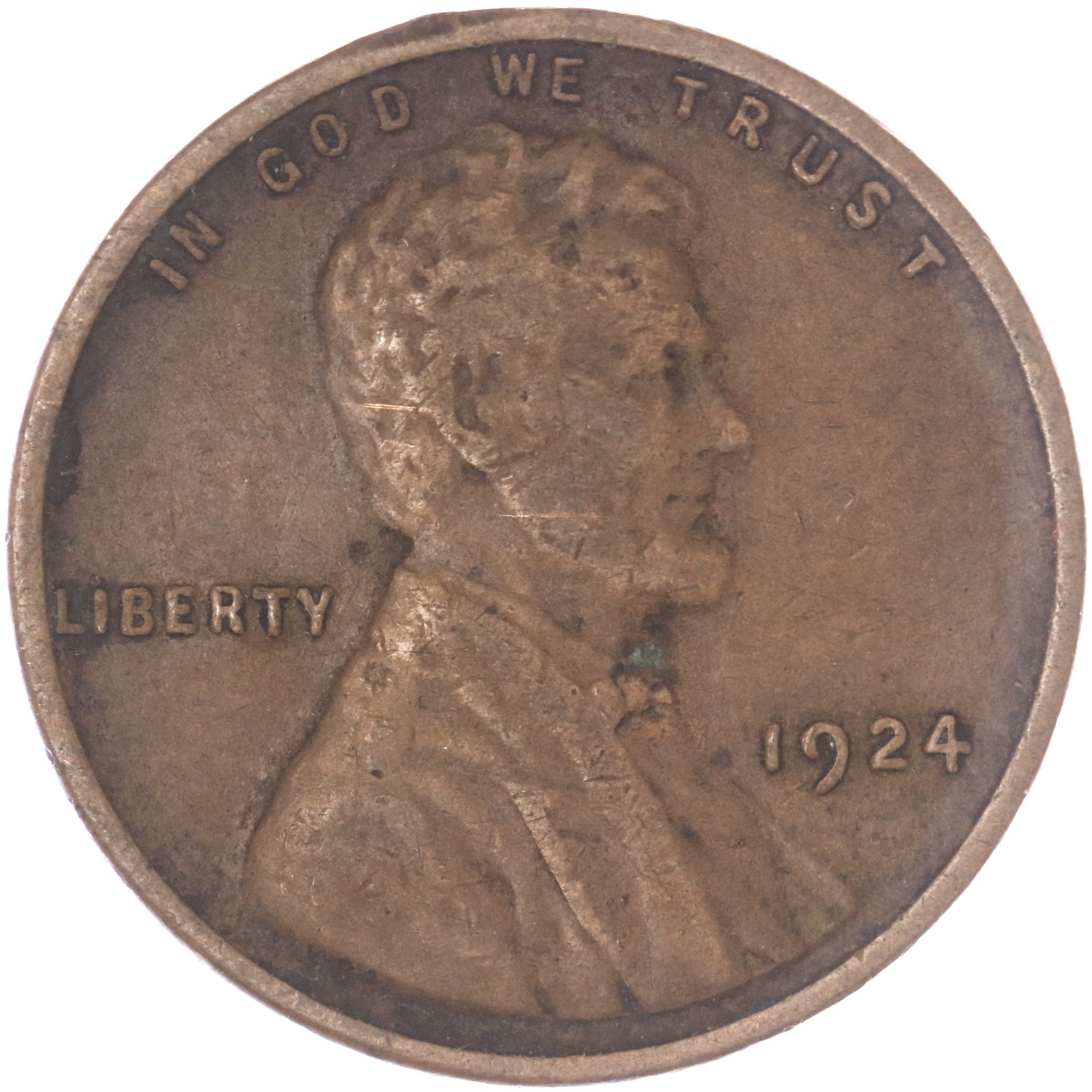 1924 (P) Lincoln Wheat Cent Very Fine Penny VF