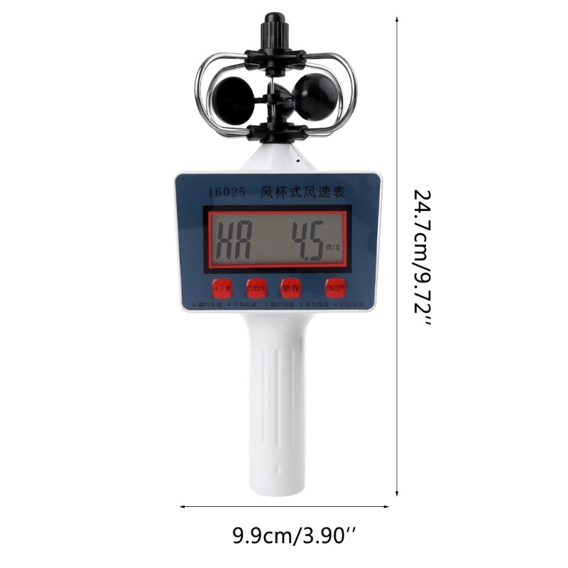 Digital Windspeed Meter Gauge Multi-Function Air Meter Instrument Test