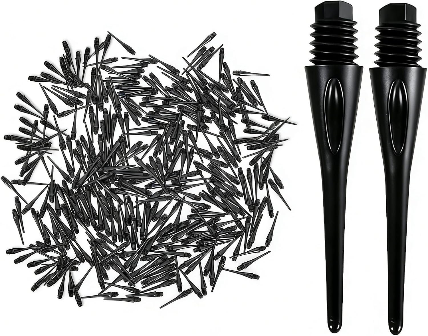 400 Pack 2BA Thread Soft Dart Tips - Premium Plastic Replacement Dart Points, Es