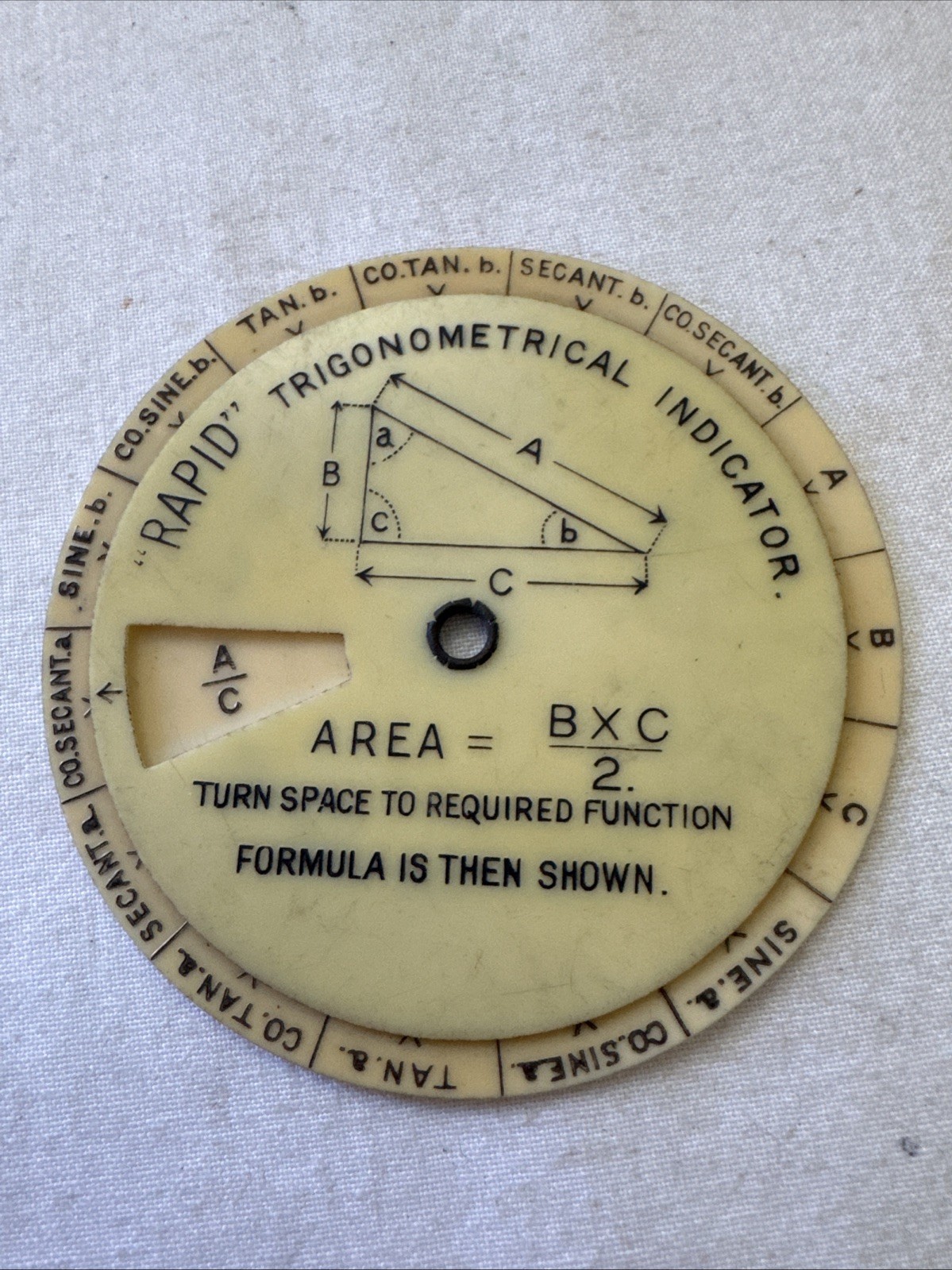 Rapid Trigonometrical Indicator, Arclight Radius, Circulator W Instructions BX33
