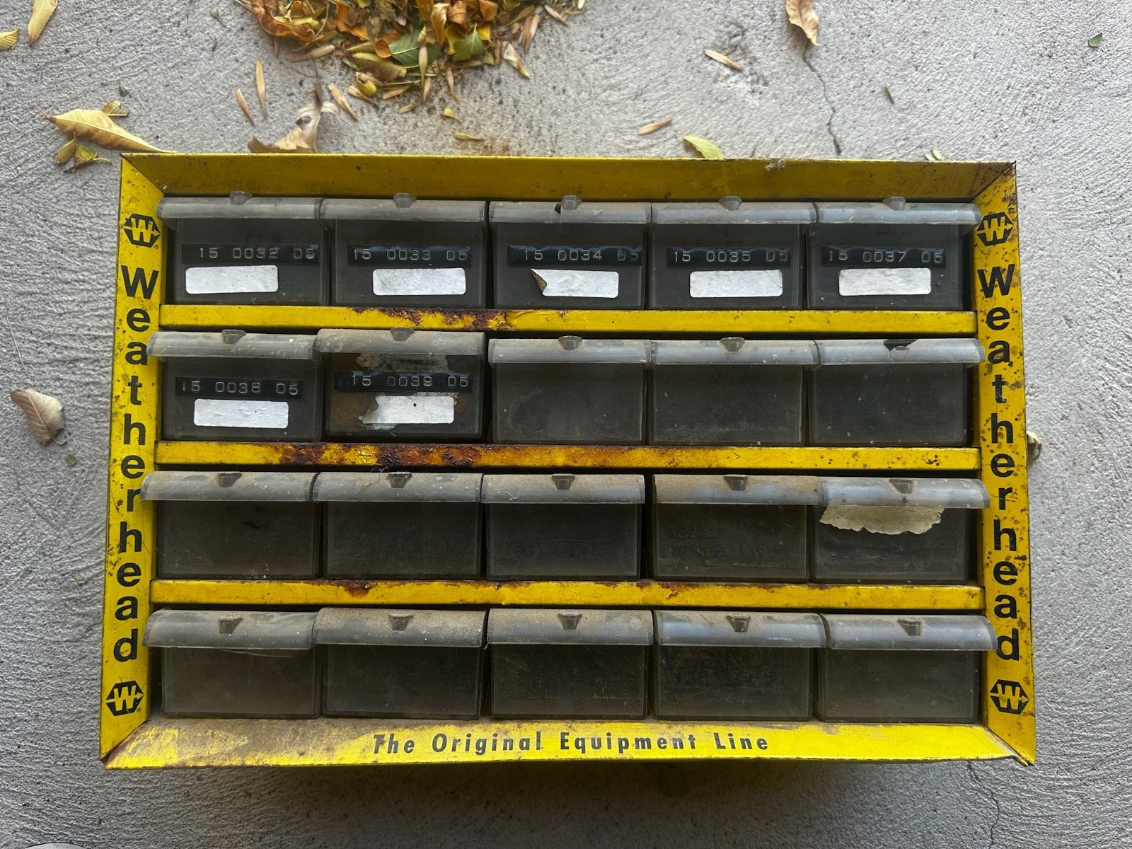 WEATHERHEAD - 20 DRAWER METAL CABINET -  16-1/2" X 11" X 6-3/8"