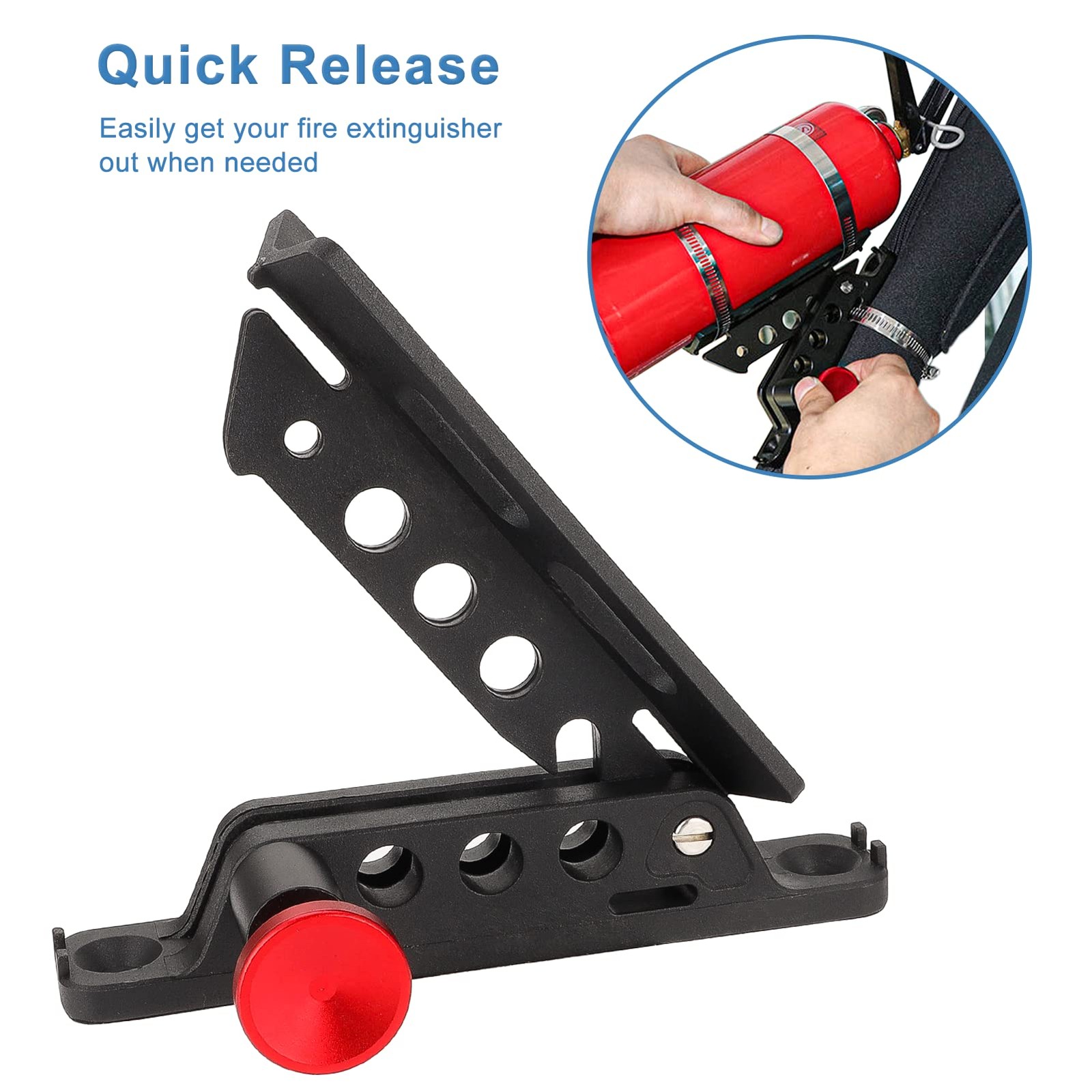 Quick Release Fire Extinguisher Holder Mount Bracket High Density Nylon Roll ...