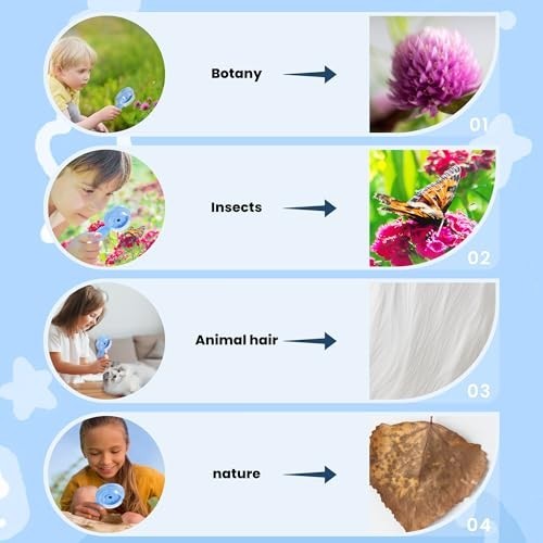 Handheld Microscope for Kids, Mini Digital Microscope for Kids with 2'' Inch...