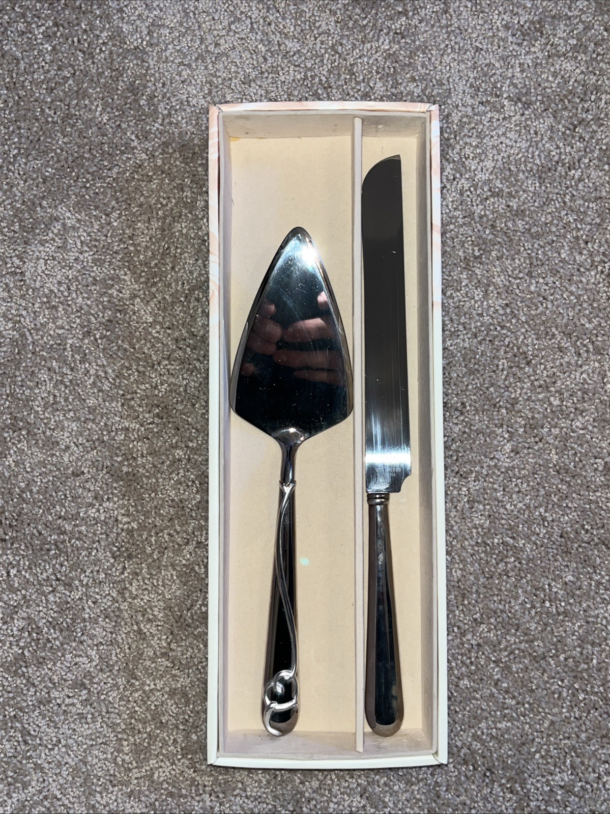 Lenox Wedding Forevermore Cake Serving Set Stainless With Box