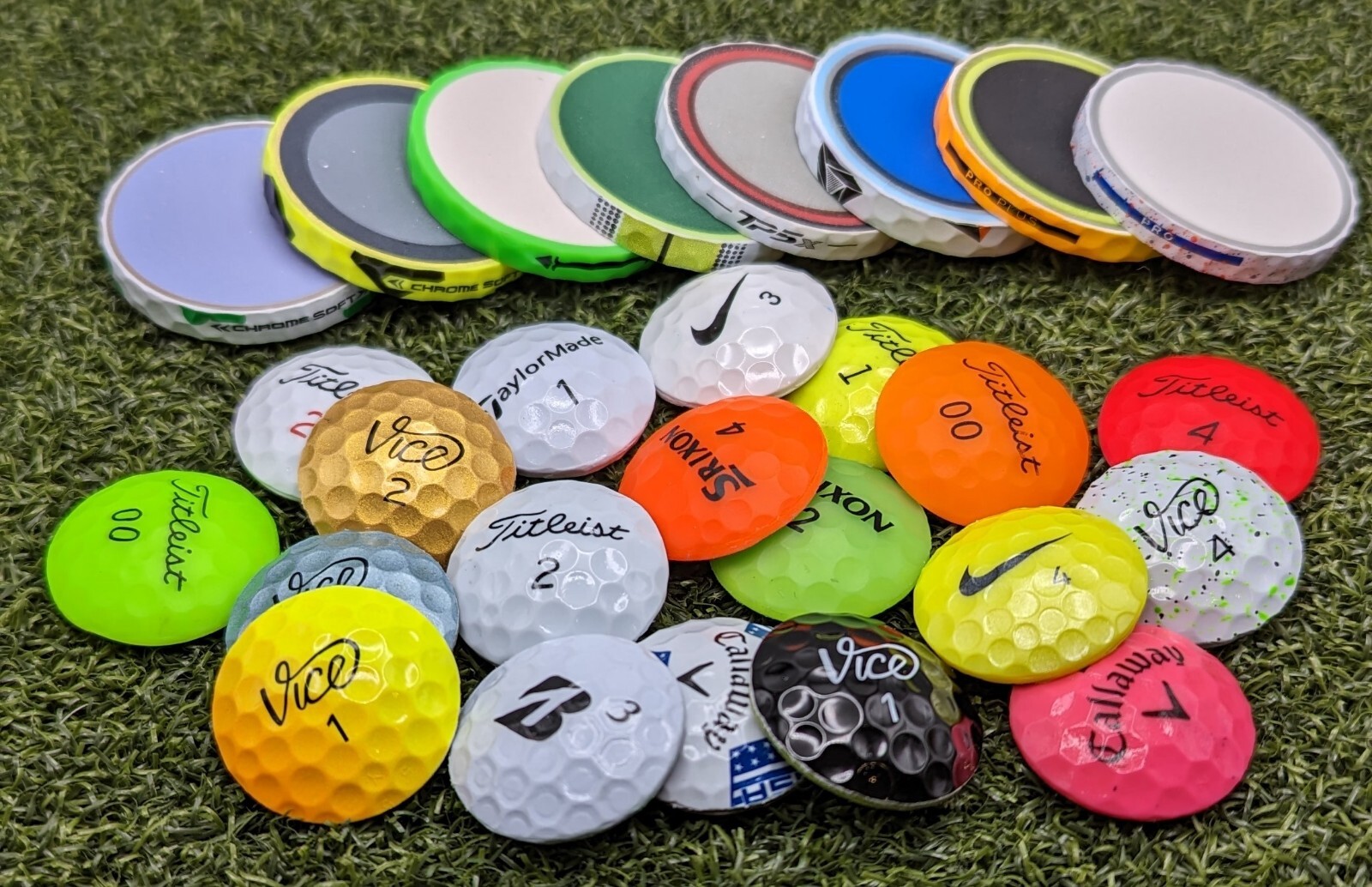 Vice Lime Drip Cross Section Golf Ball Marker Drive Tour Pro Plus V2