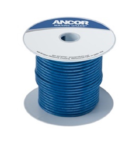 Ancor 184103 Marine Tinned Copper Boat Wiring (14-Gauge, Dark Blue, 18-Feet)