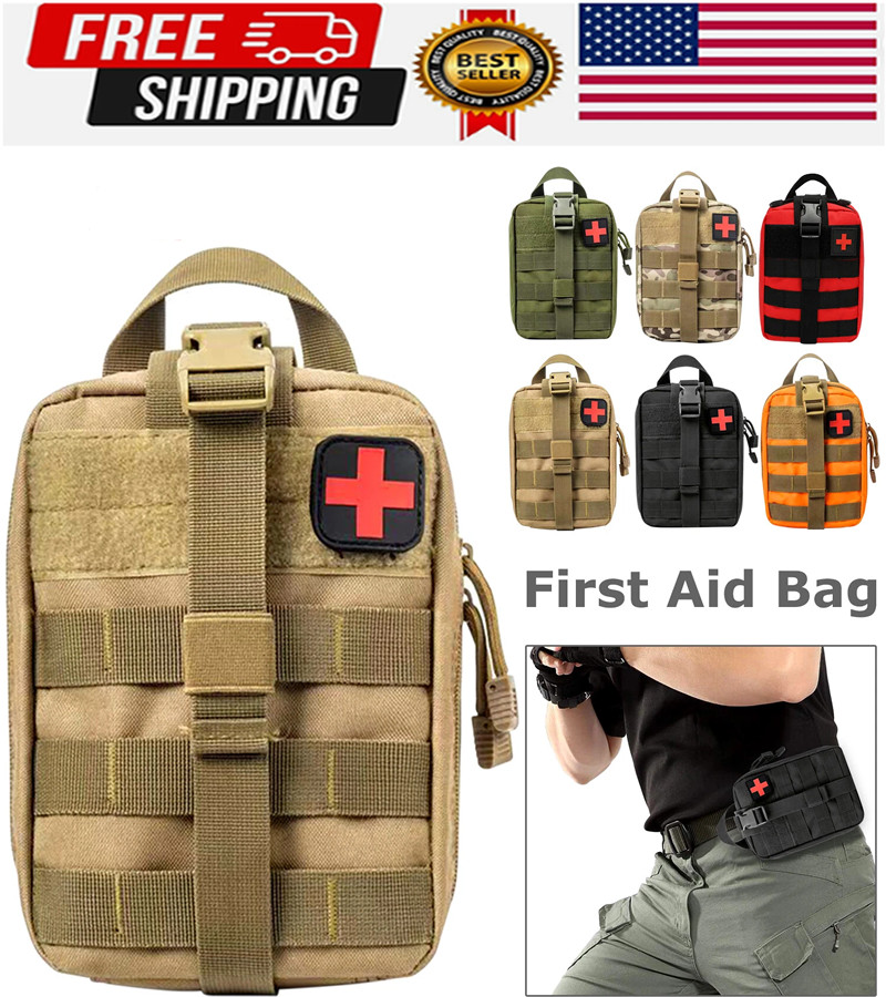 First Aid Pouch Kit Survival Military Tactical Medical Bag Utility Emergency Bag