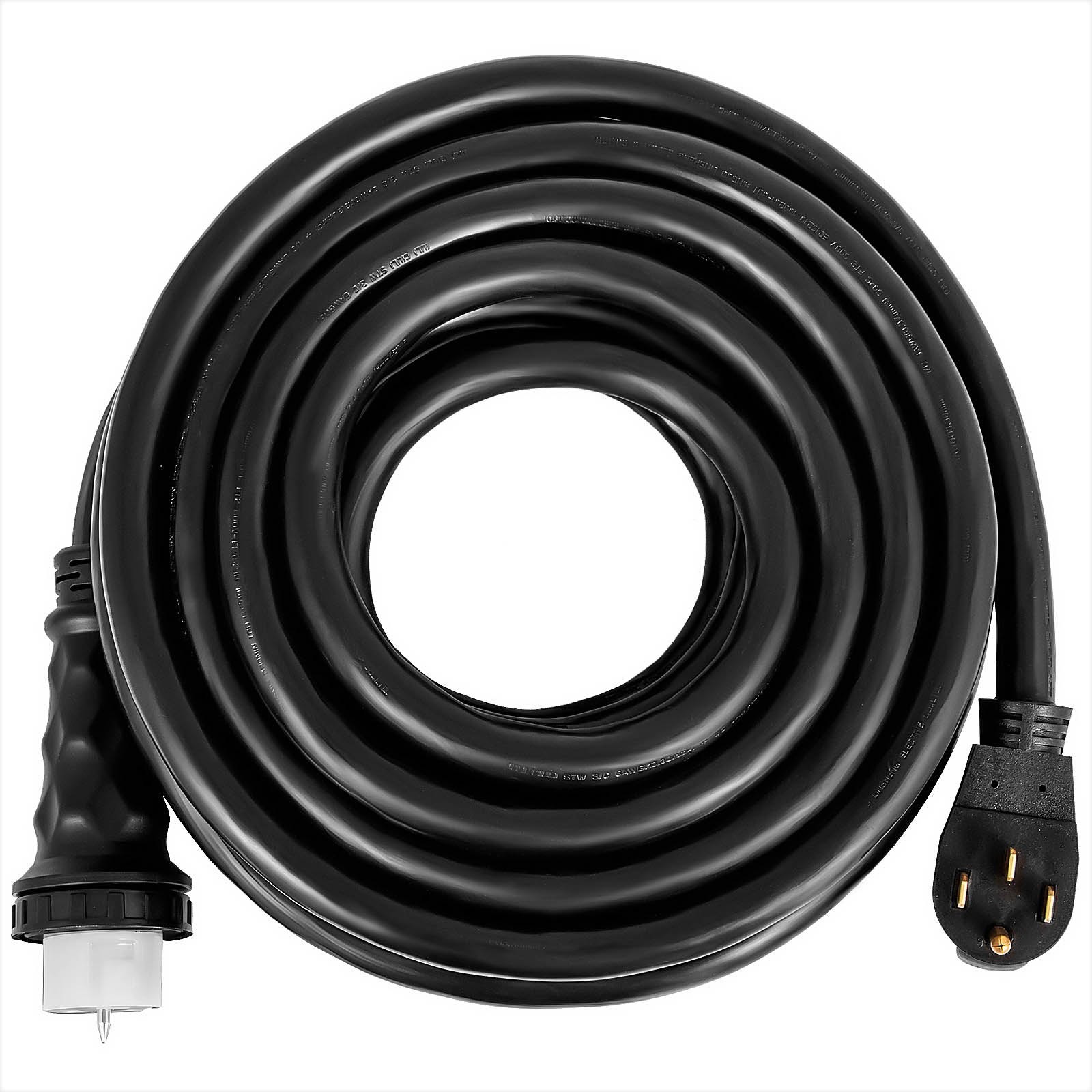 15Ft 50 Amp Generator Extension Cord STW 6/3+8/1 Twist Lock Connectors