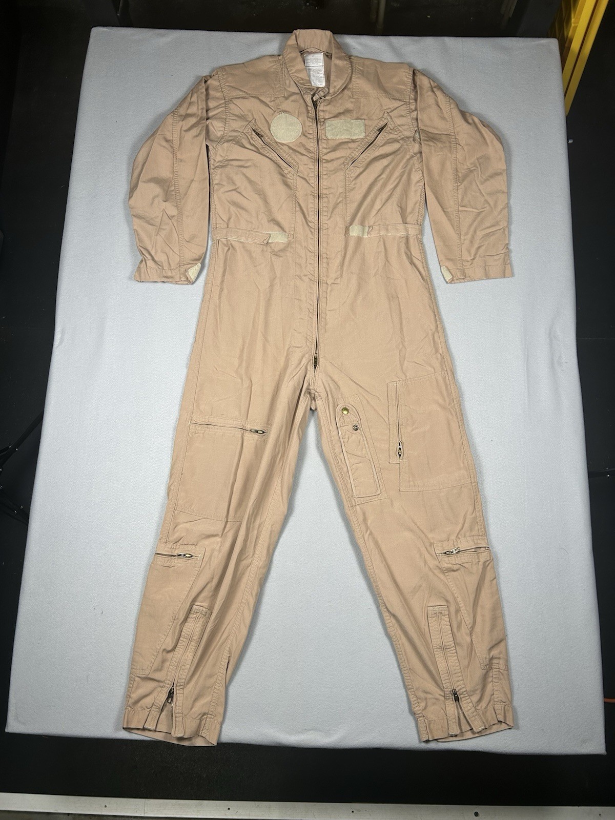 CWU-27/P Flight Suit 46L Desert Tan Nomex Aramid US Military Barrier Wear FR
