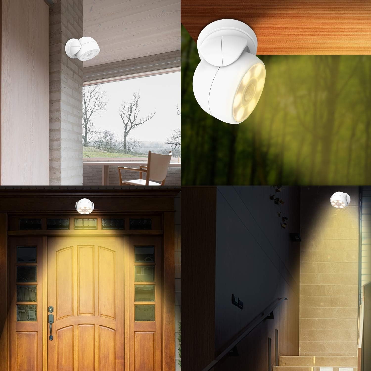 Battery Operated Motion Sensor Spotlight, Wireless LED Flood Light Indoor Out...