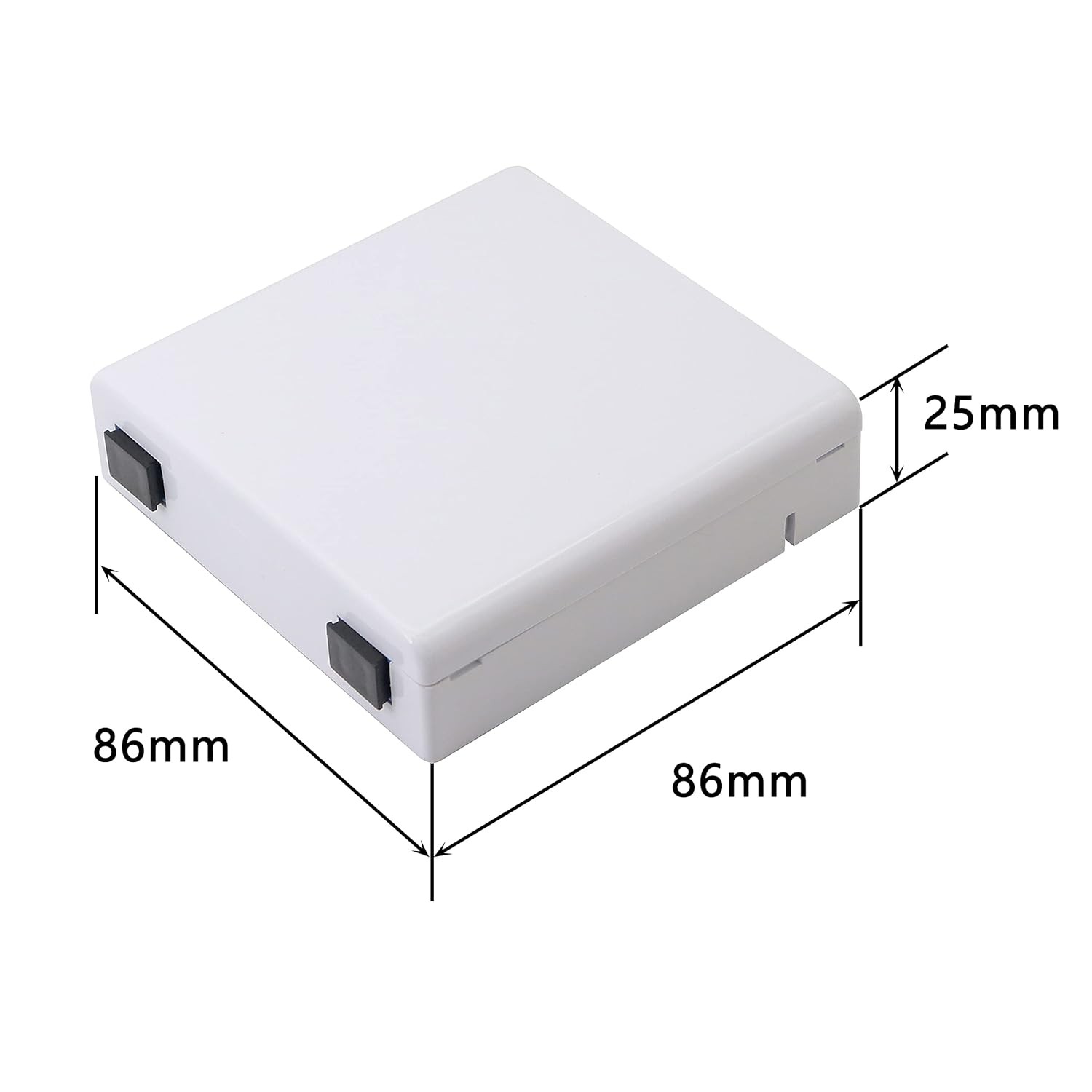 GELRHONR FTTH Fiber Panel Box Enclosure,2 Core Optic Terminal white