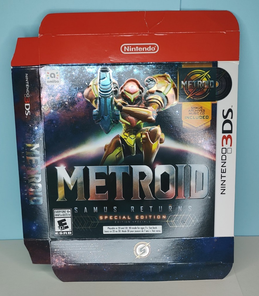 OUTER BIG BOX ONLY Metroid: Samus Returns Special Edition Nintendo 3DS 2017 USED
