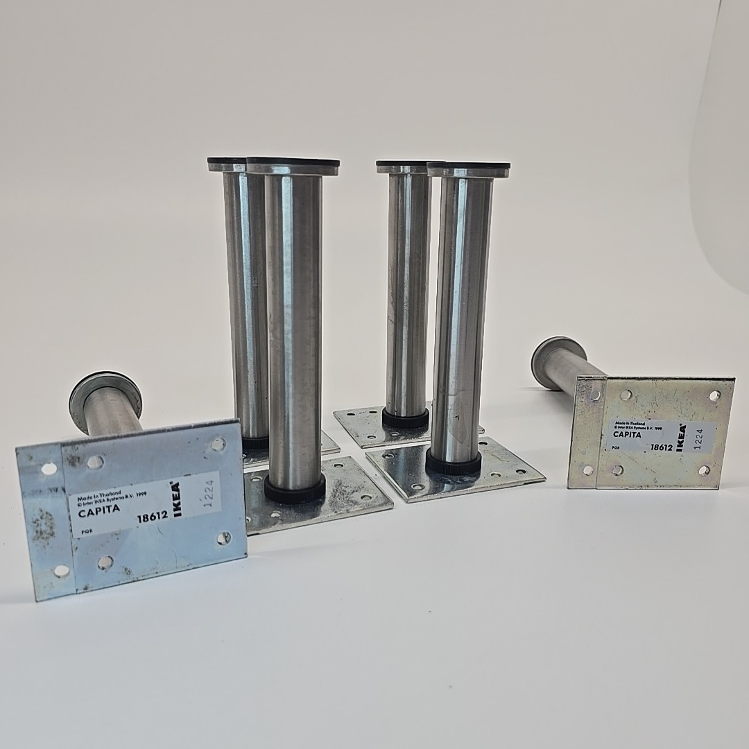 IKEA CAPITA 18612 Stainless Steel Legs Set 6-1/4" Warnhammar Lot Of 6 Risers