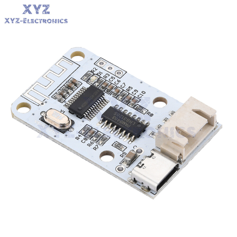 Type-C PAM8403 Bluetooth 5.0 3W+3W Stereo Audio Module Digital Amplifier Board