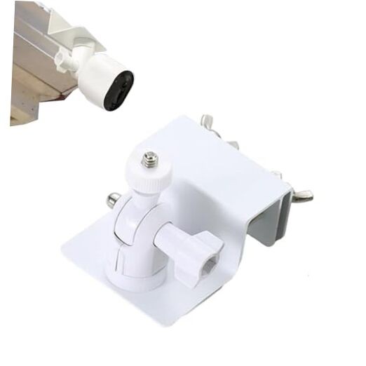 Universal Solar Panel Gutter Mount Compatible with Ring, Arlo, Eufy, White