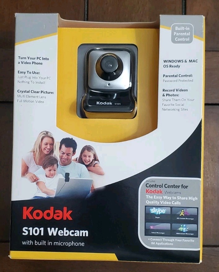 Kodak S101 Webcam With Built In Microphone New in Package Mac or Windows