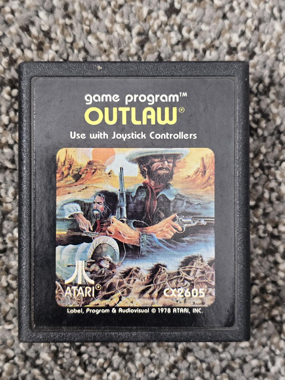 Outlaw Atari Game Program Cartridge 2600