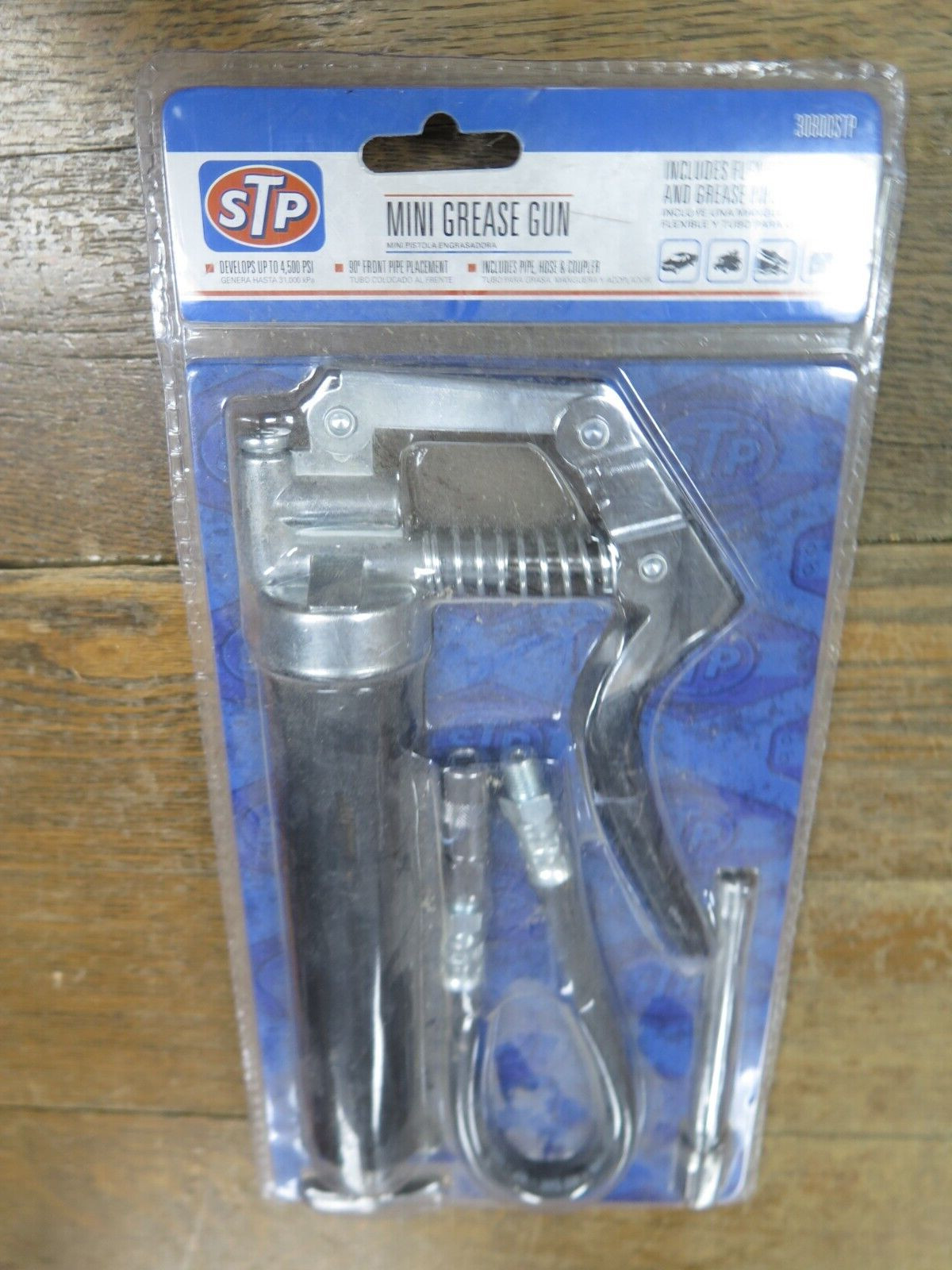 STP Mini Manual Grease Gun 4,500 PSI. Includes flex hose & Grease Pipe NEW