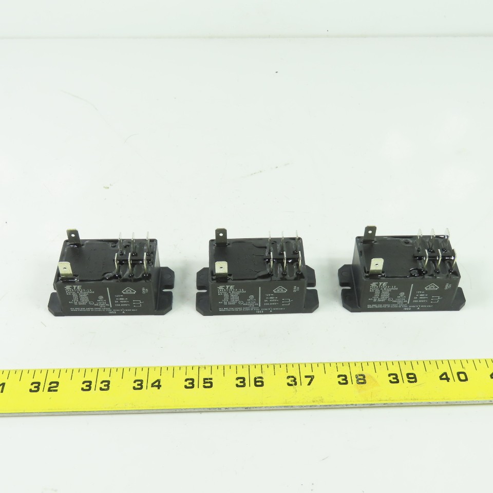 Potter & Brumfield T92S11D22-12 30A Power Relay 12VDC Lot Of 3