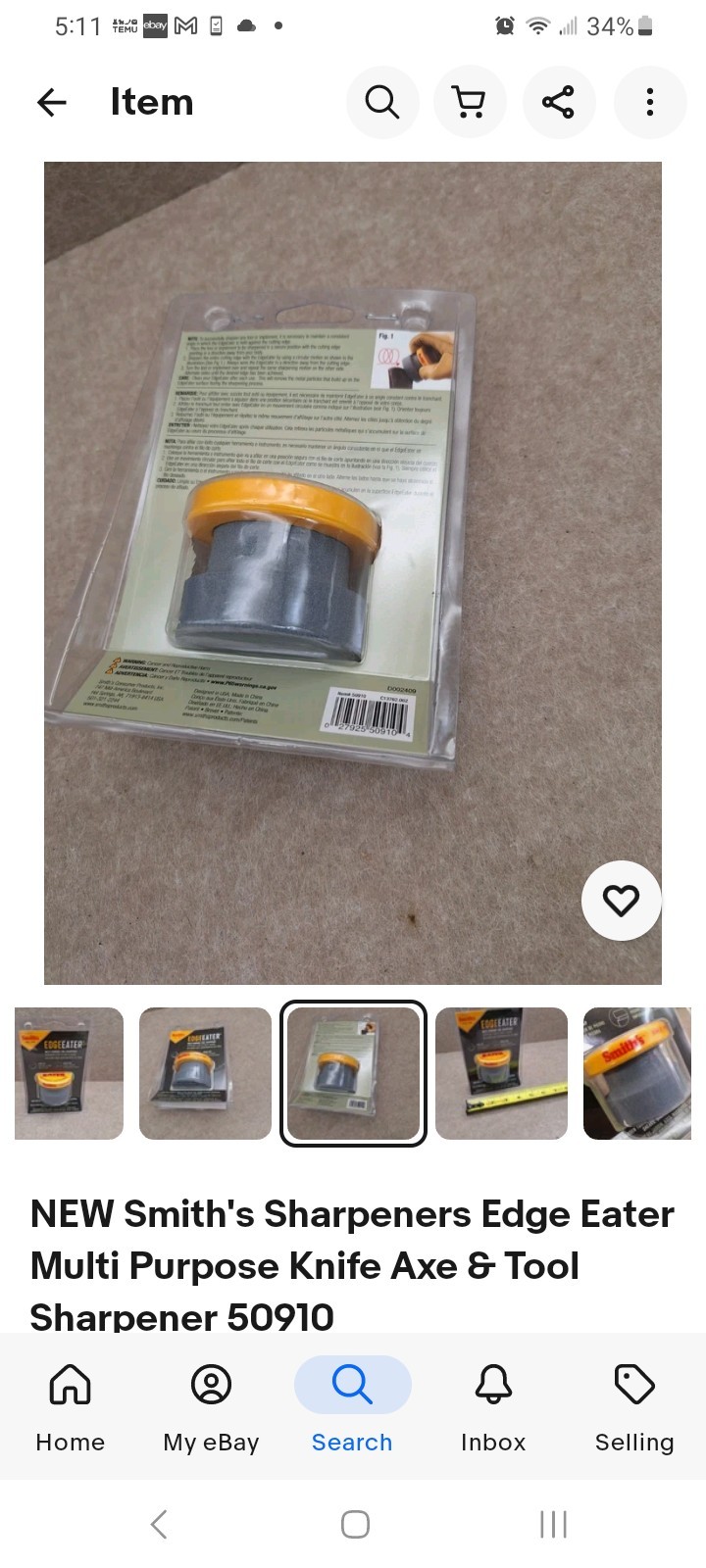 Smith's Sharpeners Edge Eater Multi Purpose Knife & Tool Sharpener. C2