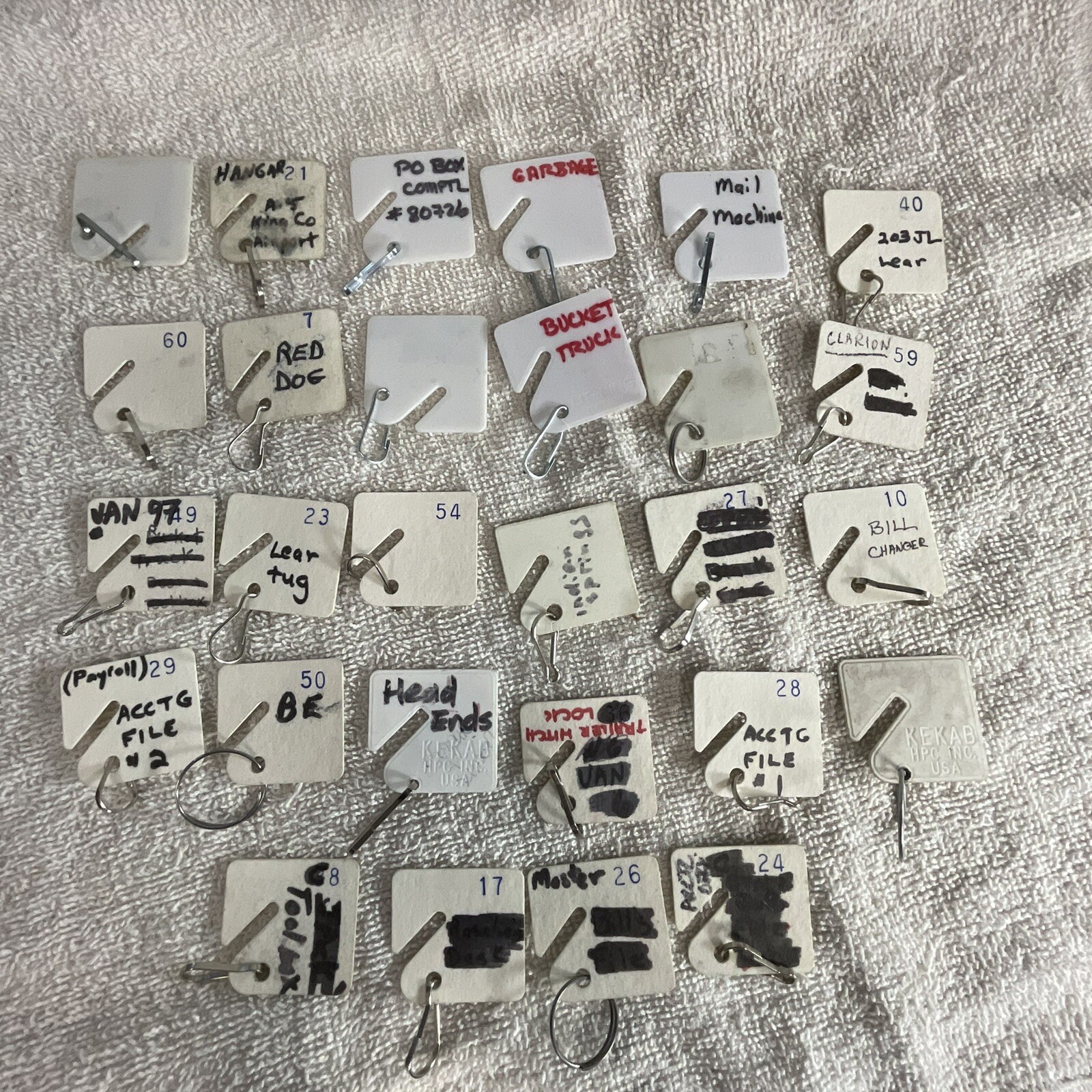 HFG Keykab Key Holders Key Organization Used Lot Of 28  UsedToolShopCom