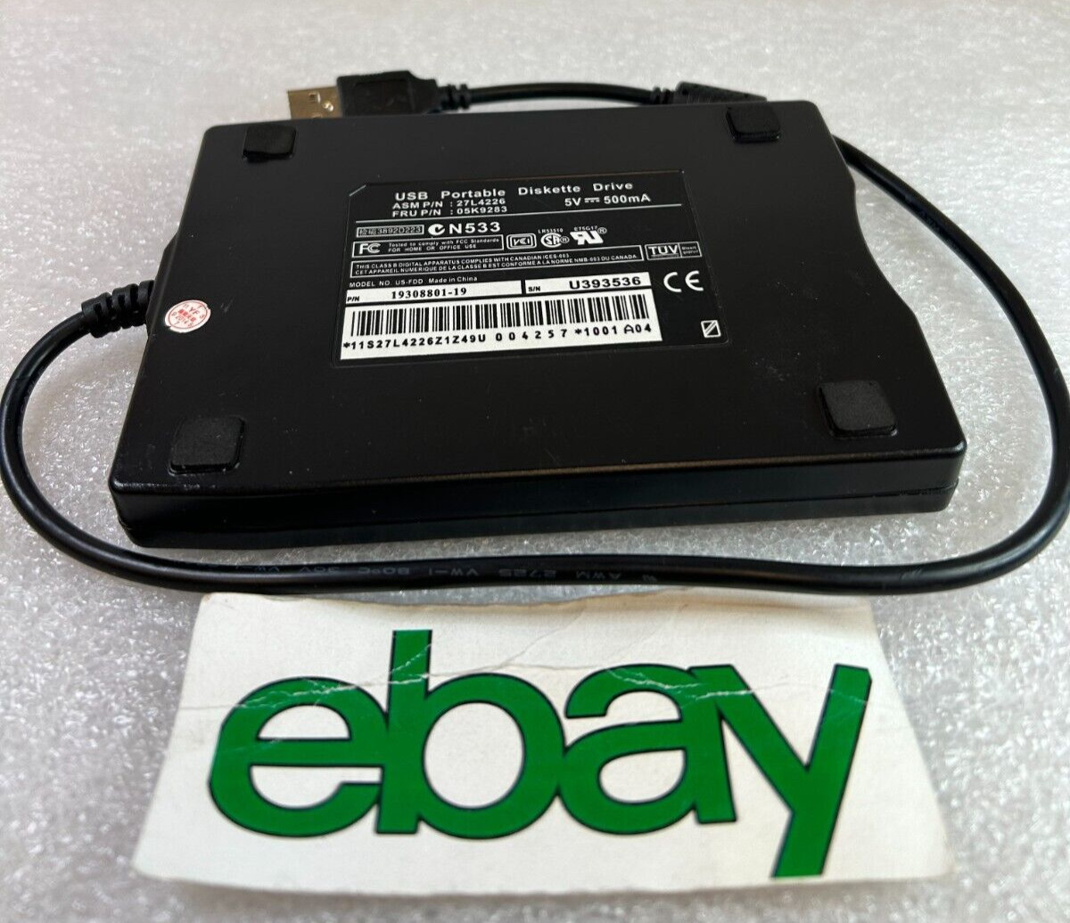 1.44 MB USB External Floppy Disk Drive For 27L4226 27L4076 05K9283 Free S/H