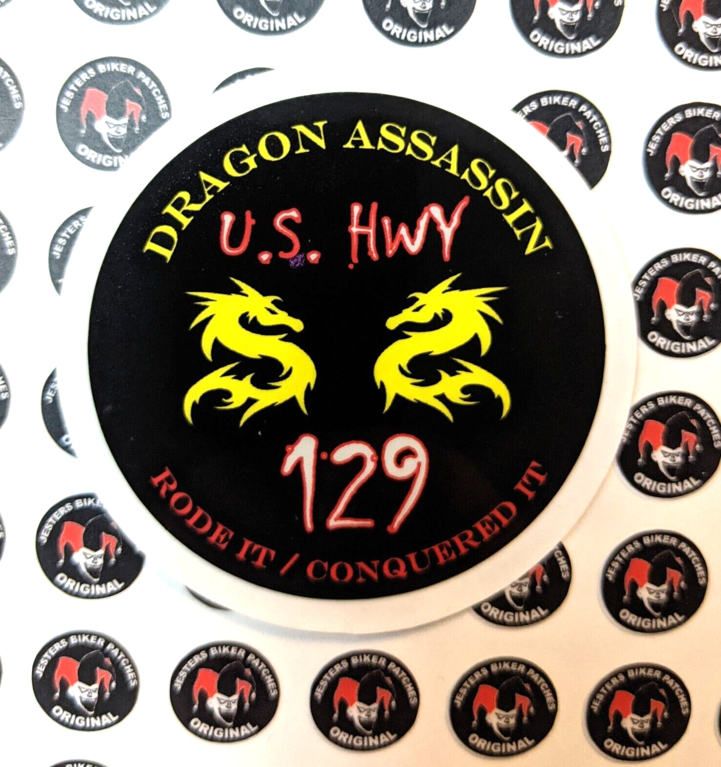 US 129 Dragon Assassin Rode It Conquered It 3.50 inch 129 Dragon Vinyl Sticker