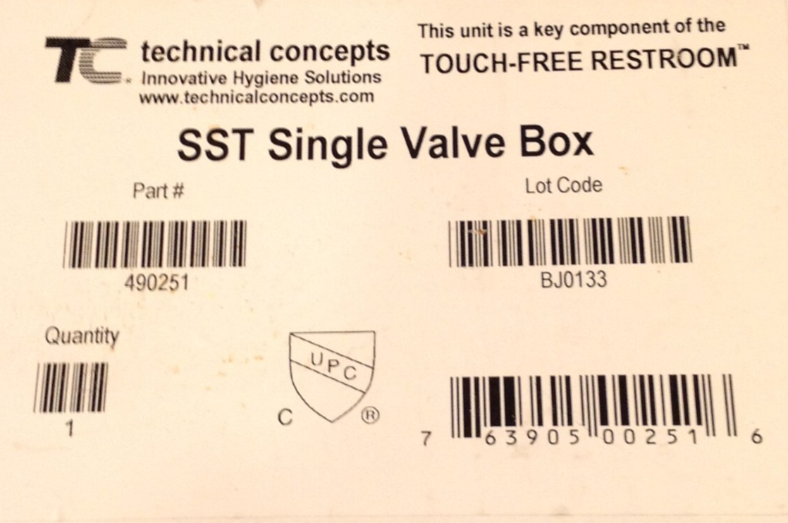 Rubbermaid Commercial 490251 SST Single Valve Control Box Fits Brand Auto OEM