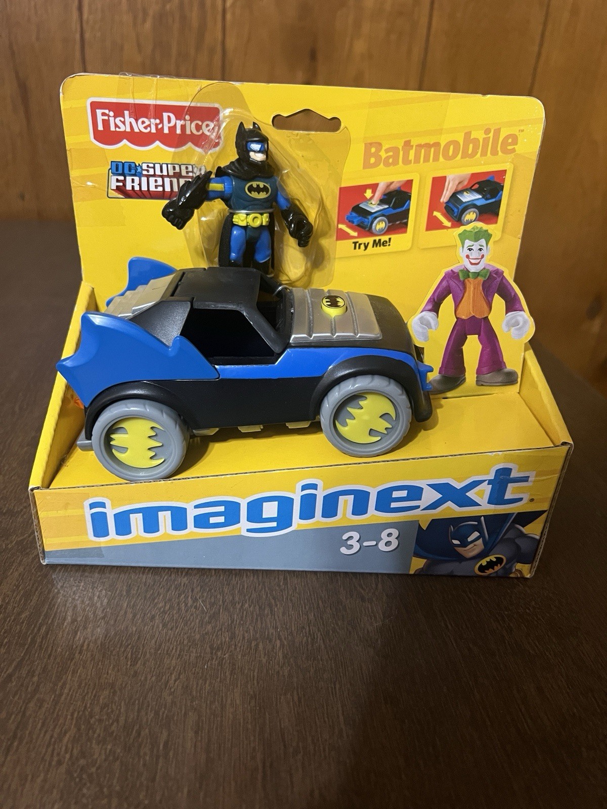 Fisher Price Imaginext Batmobile Batman Figure 2008 DC Super Friends New