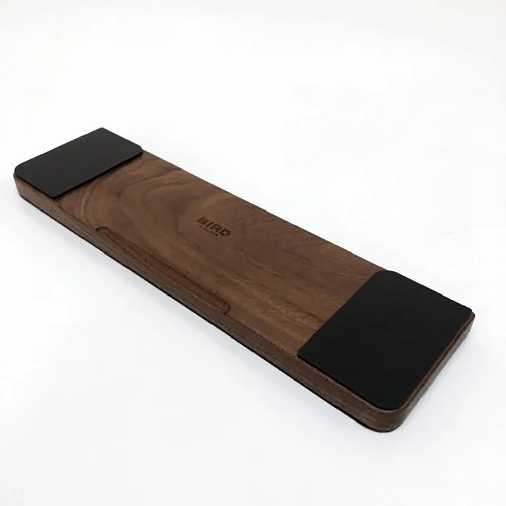 Brand new Bird Electronics Wood Palm Rest, Walnut + Genuine Leather, WP-HHK2LB