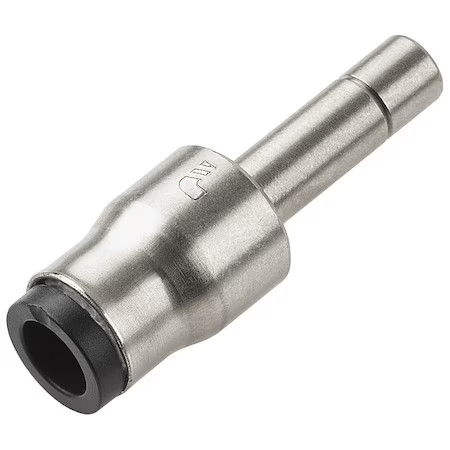 Parker 67Plp-5-8 Push-To-Connect Fitting, Brass, Silver
