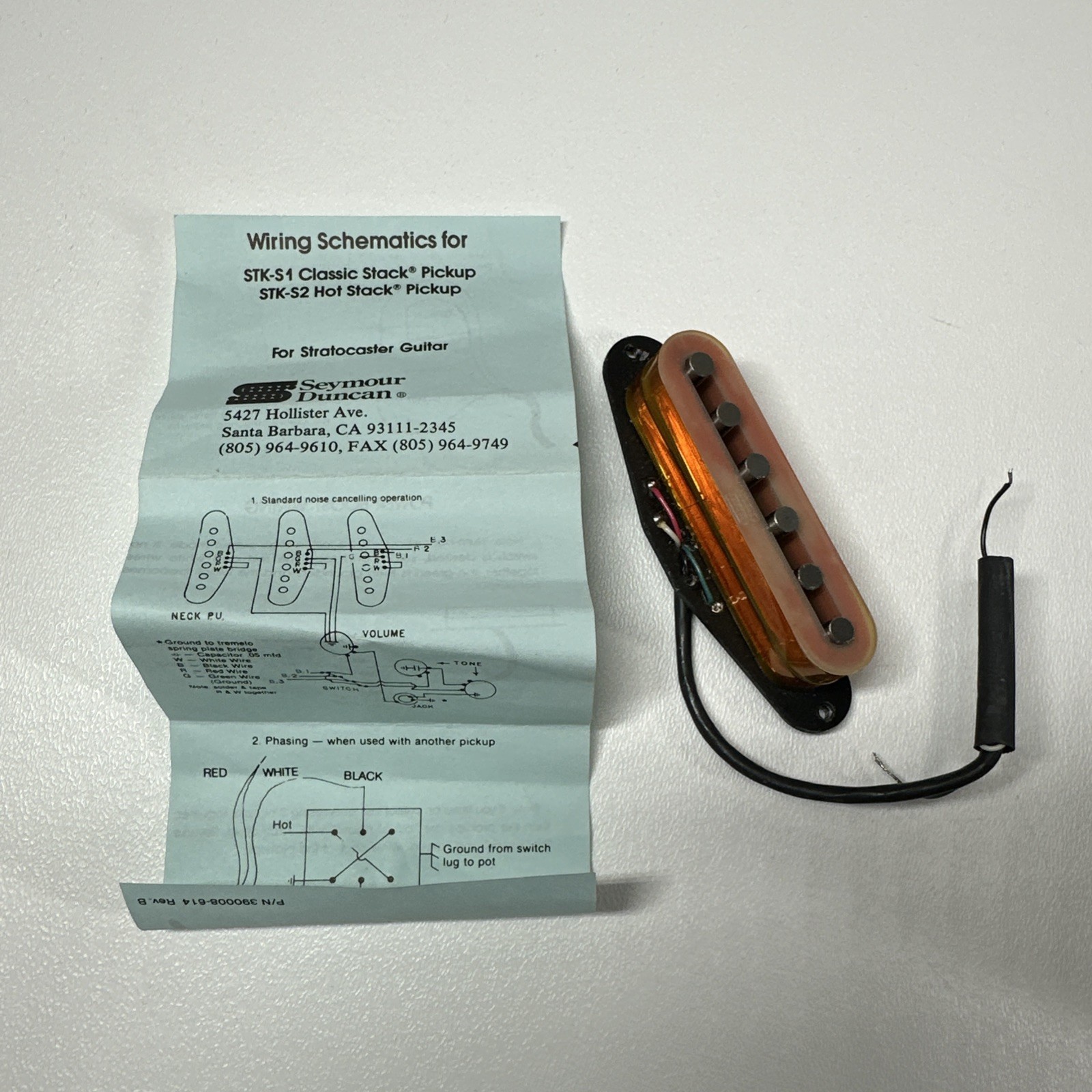 Seymour Duncan Vintage 90s 1BX Stacked Bridge Guitar Pickup