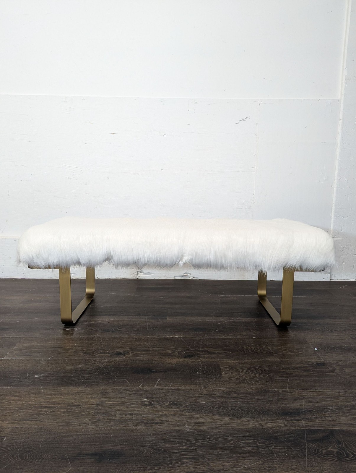Restoration Hardware Faux Fur Bench