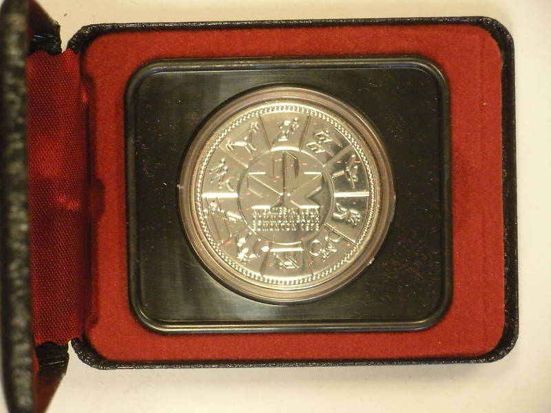 1978 Canada 50% Silver Dollar Commonwealth Games In RCM Case