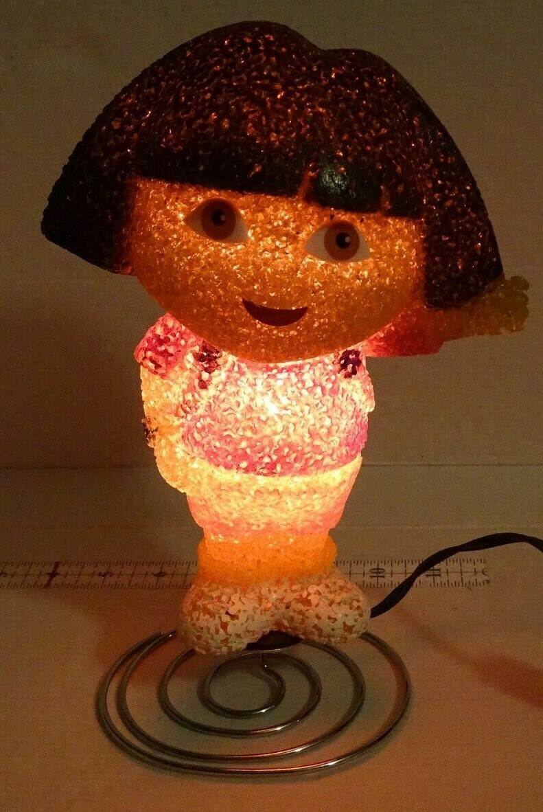 Dora the Explorer Night Light Fixture Doll Shape Base Dora 9" tall