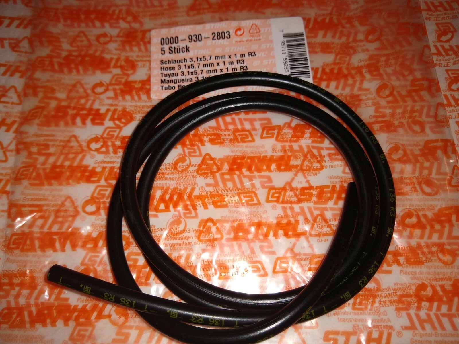 OEM STIHL TS420 ,TS400 , TS410 FUEL LINE HOSE ( 39 in ) 0000 930 2803