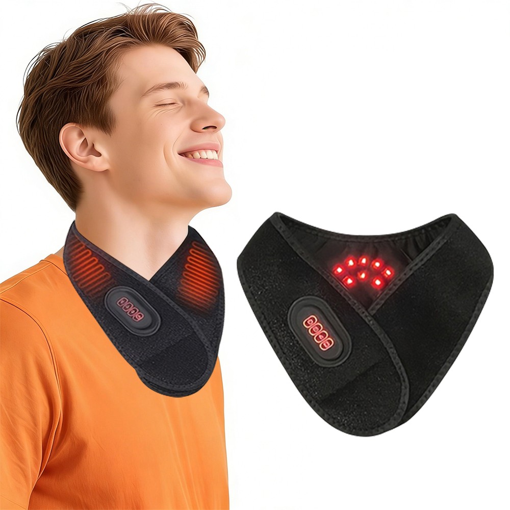 Electric Neck Massager Hot Compress Pain Relief,3 Heat Levels, 3 Vibration Modes