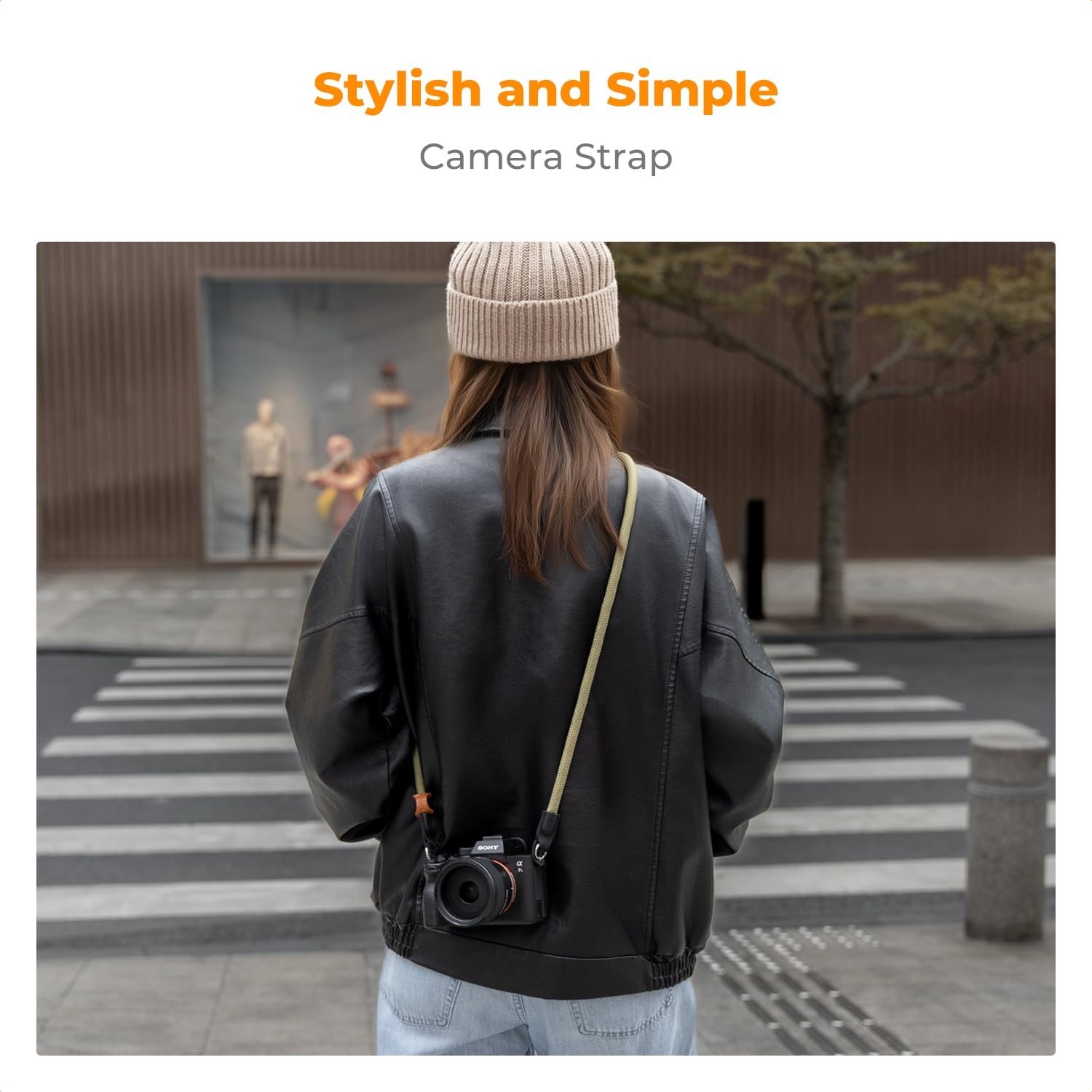 Camera Neck Strap,100cm Nylon Rope Camera Shoulder Strap with O-ring for DSLR Ca