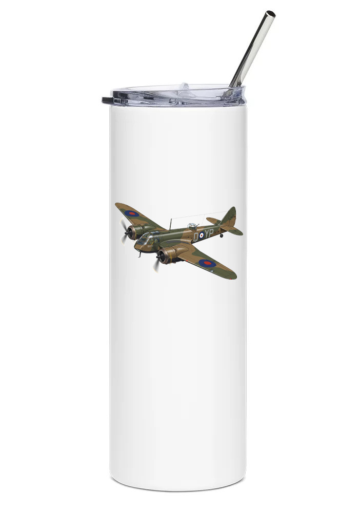 Bristol Blenheim Stainless Steel Water Tumbler with straw - 20oz.