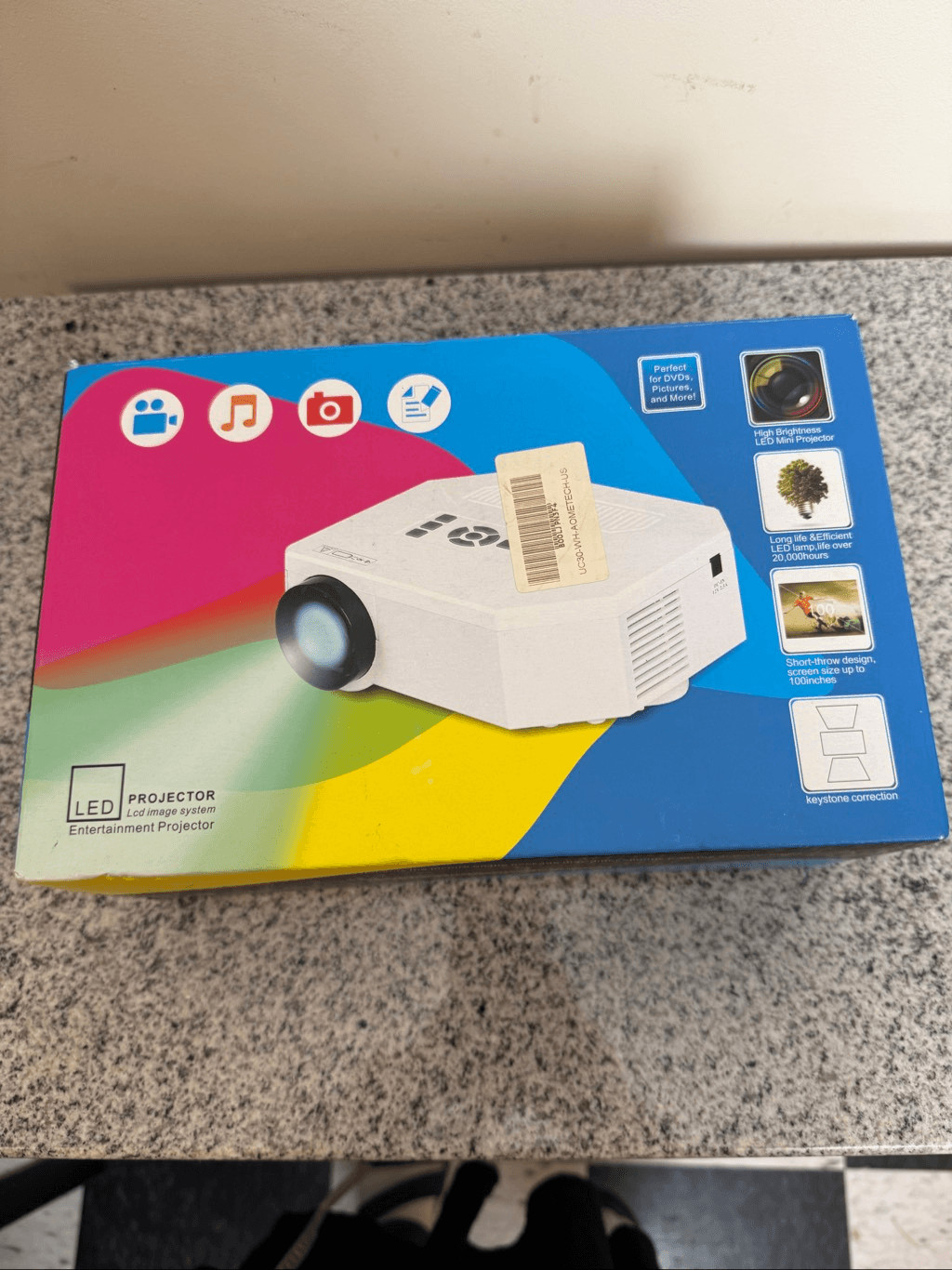Mini LED Projector with Remote | Portable Home Theater HDMI USB SD AV