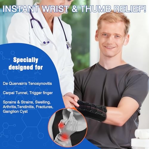 Wrist Brace with Thumb Support () One Size Black Right Hand