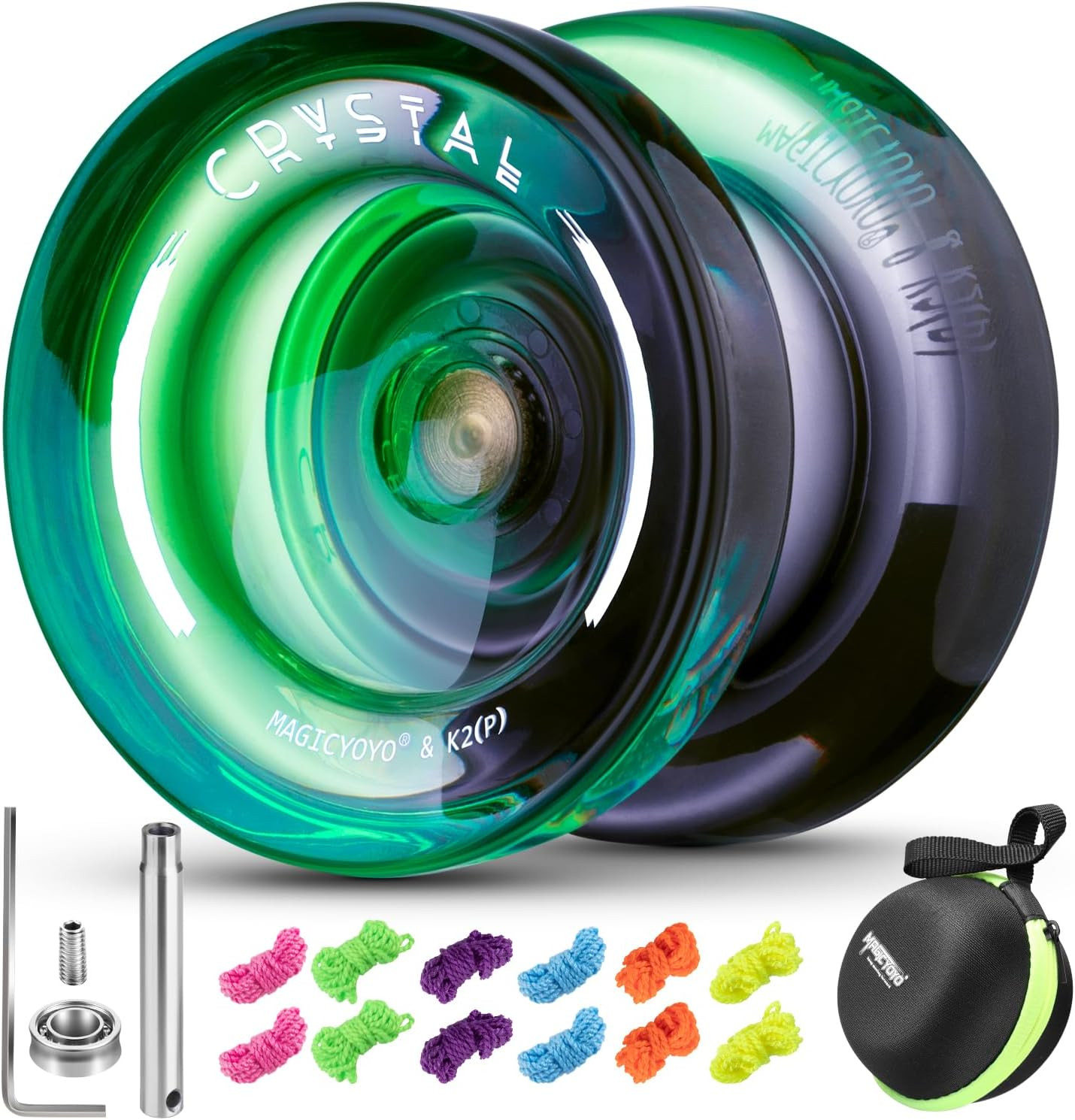 Yoyo K2 Crystal - Professional Responsive Yoyo for Kids Beginners, Dual Function
