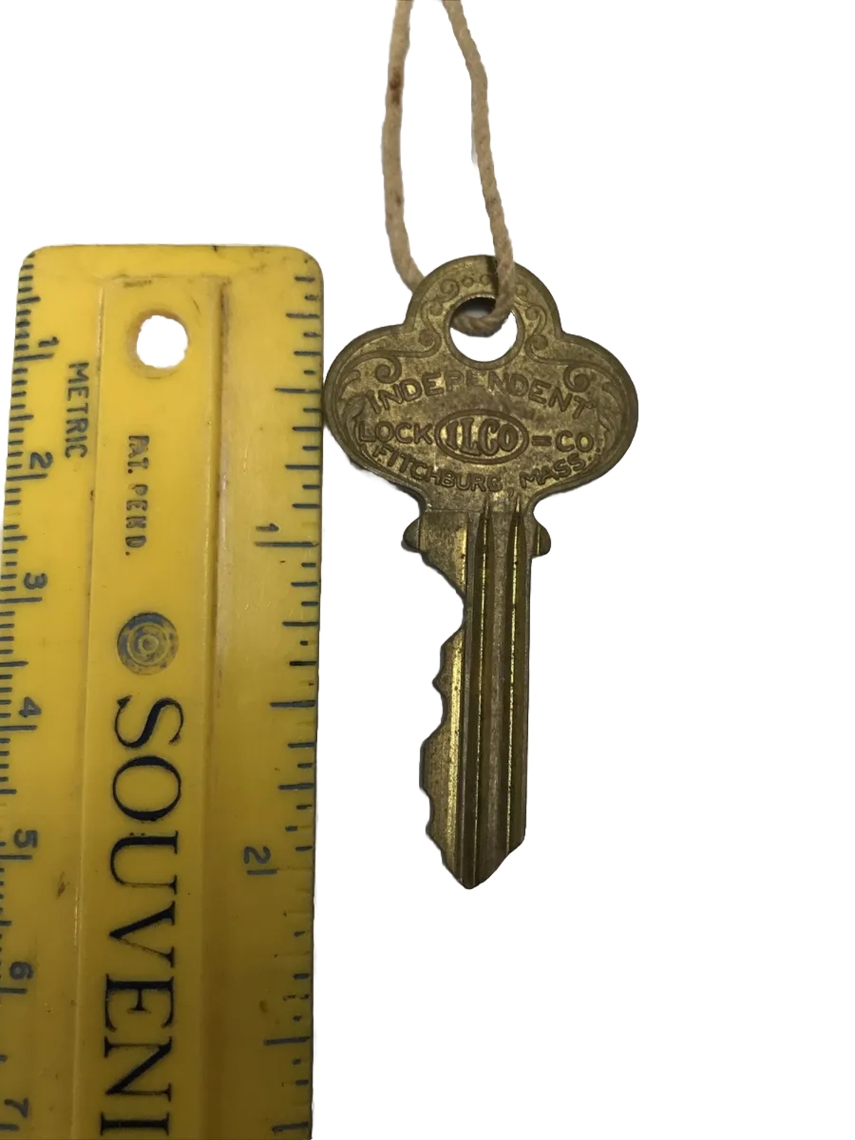 Vintage Independent Lock Company ILCO Key 1001EN Fitchburg, Mass