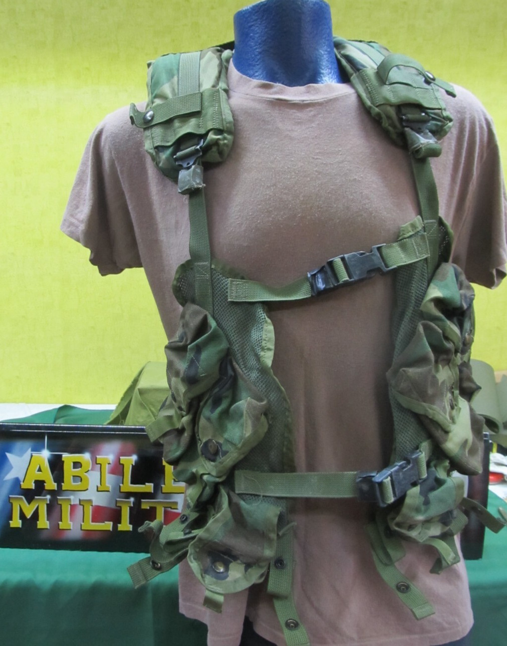 USGI Enhanced Load Bearing Vest LBV Woodland CAMO M81 Tactical LBV88 BDU Mint