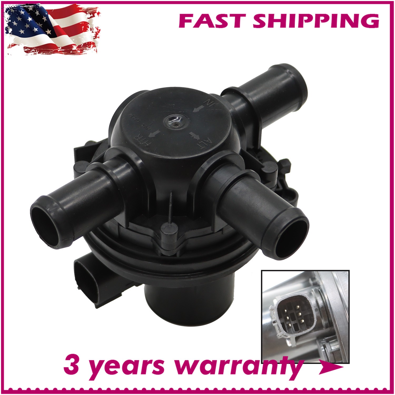 Engine Coolant 3 Way Valve For 2014-2019 Dodge Ram 1500 52014971AB 52014971AA