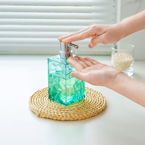 Clear Acrylic Bathroom Accessories Set - Rust-Free, 5 Piece Turquoise