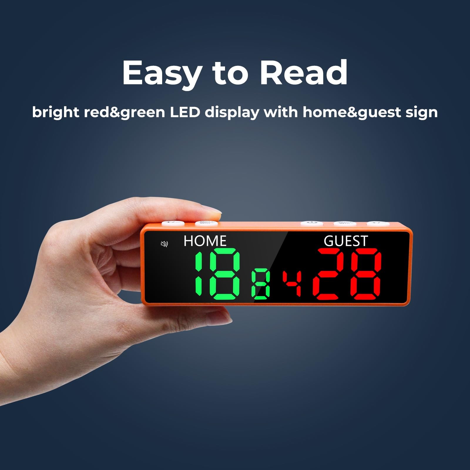 Mini Digital Scoreboard - Portable Tabletop Scoreboard for Games, Wireless Ba...
