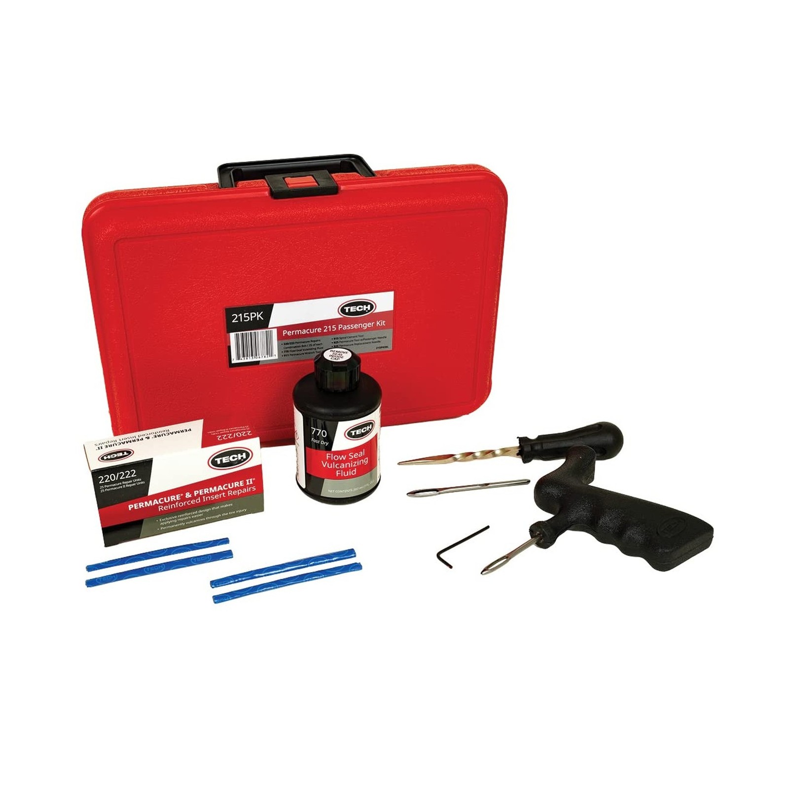 TECH Permacure Passenger Tire Plug Kit – The Ideal Flat Tire Fix Kit for P