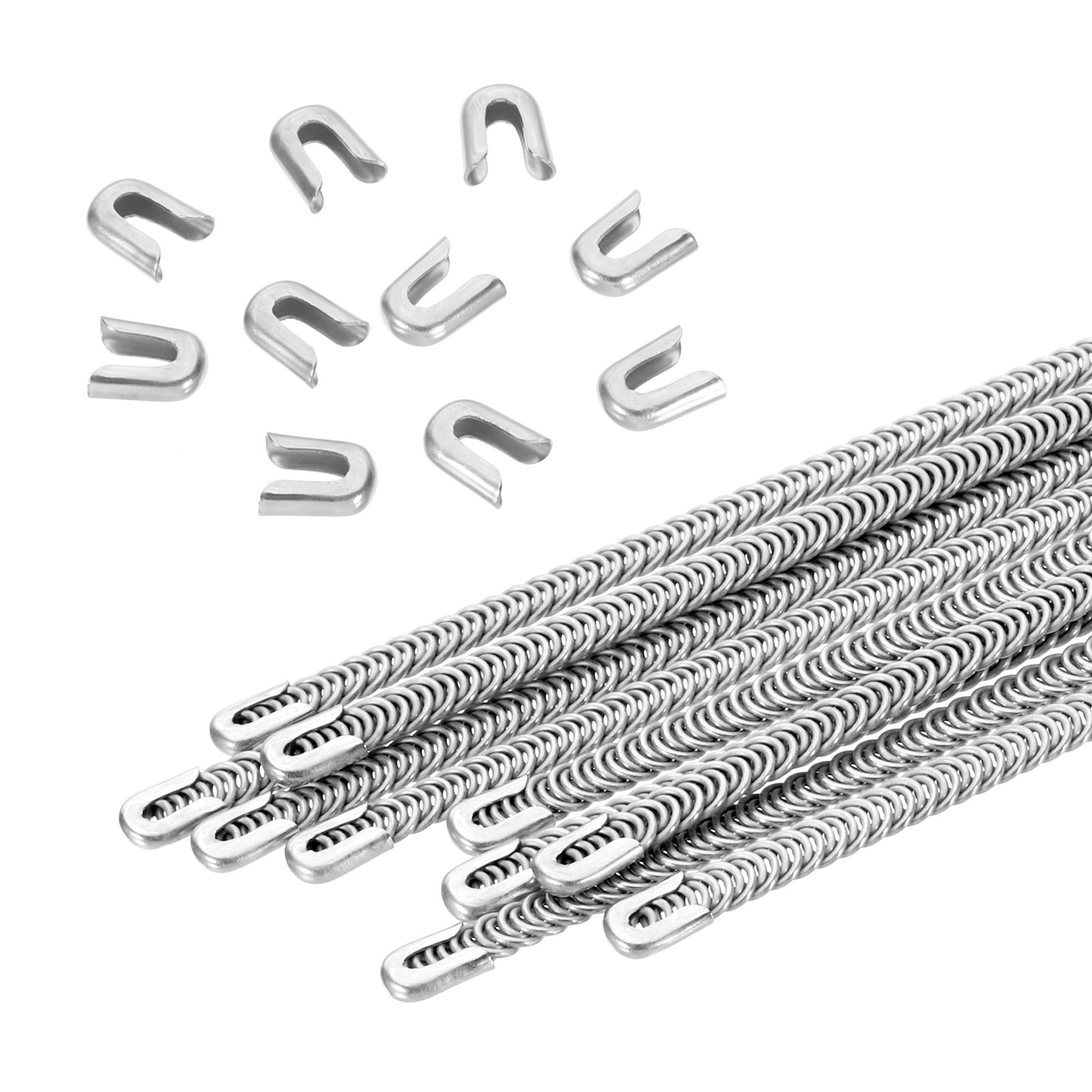 10 Pcs 13.7 Inch 304 Stainless Steel Corset Boning Spiral Metal Boning Kit (5mm)
